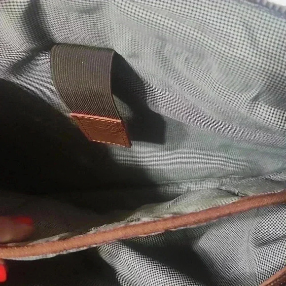 NWOT SPIKES & SPARROW Cognac brown leather textured medium shoulder bag purse - Picture 8 of 13